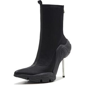 Women's Black Ankle Boots High Heel Boots Fashion Pointed Toe Ankle Booties